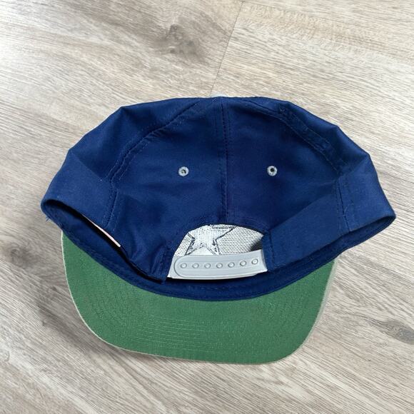 Vintage 90s Dallas Cowboys Hat Snapback NFL Football Logo‎ 7 Blue Gray Cap - Picture 7 of 9